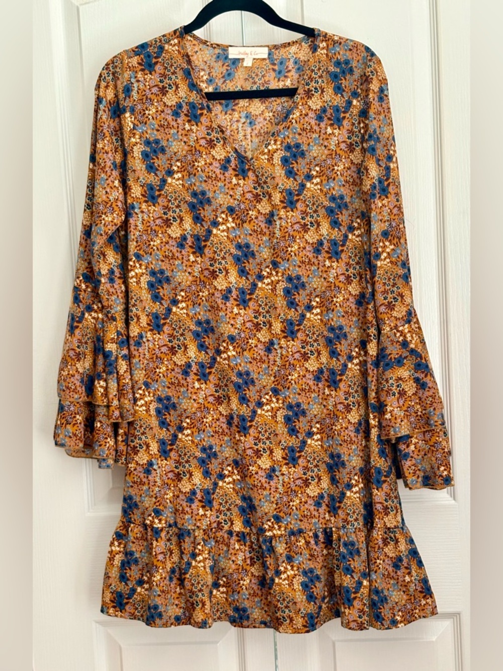 Hailey & Co Women’s Dress., floral browns, size small